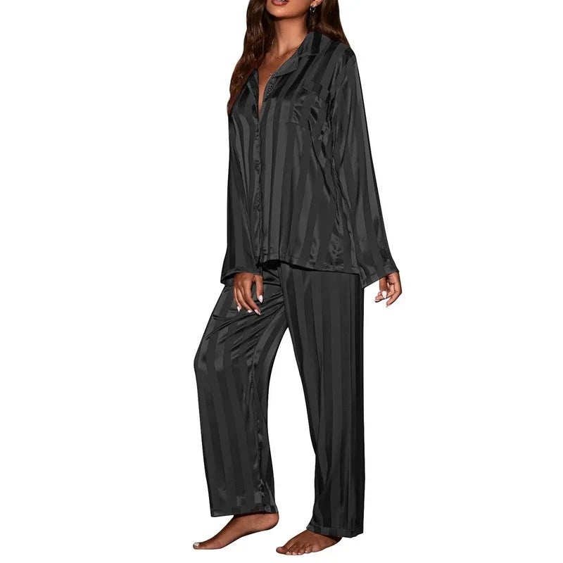 Women's striped pajama set