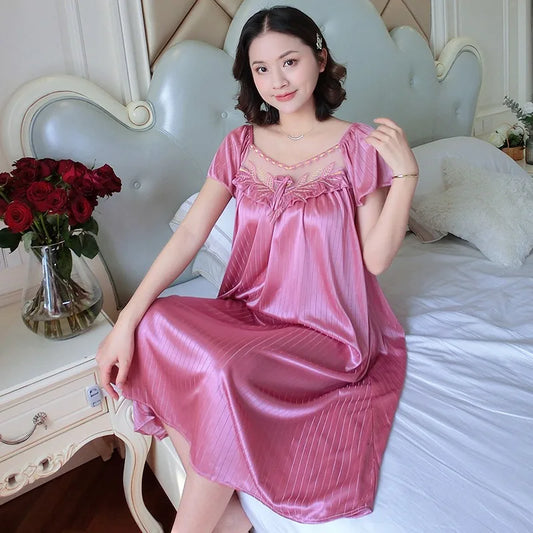 Oversize Satin Nightgown – Comfy, Stylish & Perfect for Relaxing!