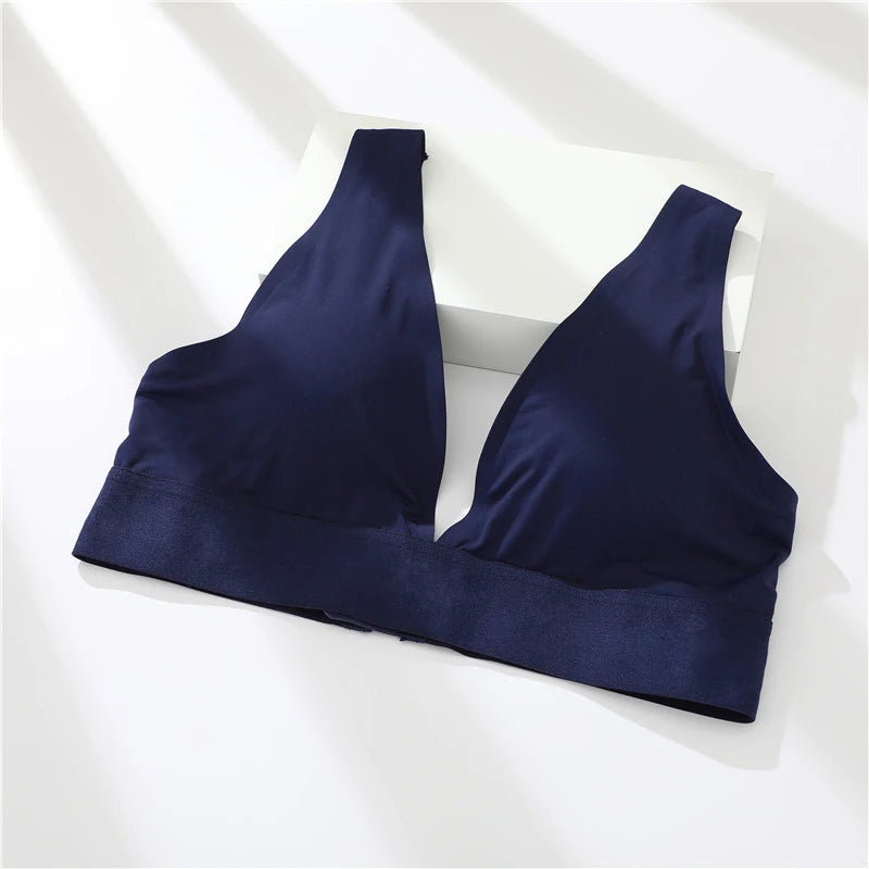 Deep V Push-Up Bralette – Seamless, Padded & Backless for a Sexy Look!
