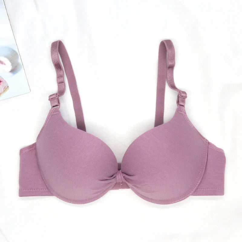 Sexy Cotton Push-Up Bra – Deep V, Underwire, & Flattering Fit!