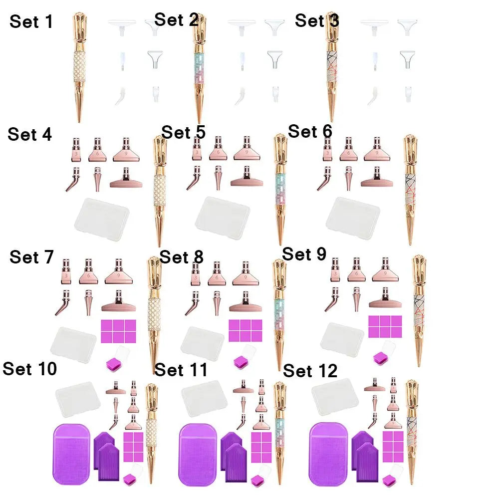 5D Diamond Painting Glitter Pen Kit – DIY Craft & Nail Art Tool