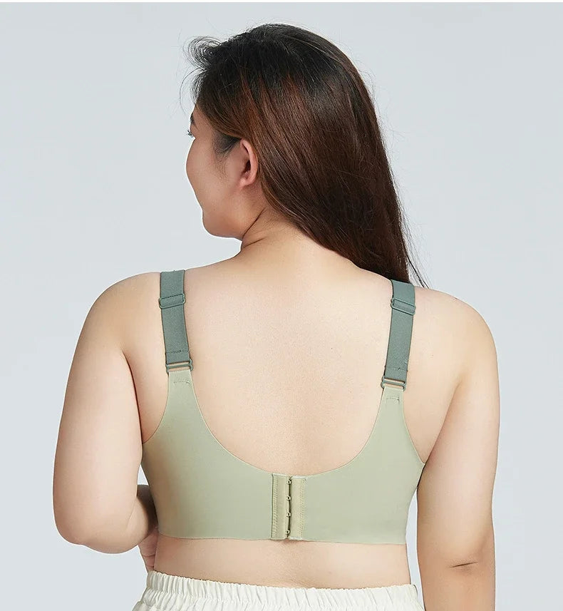 Plus Size Lace Trim Nursing Bra – Wire-Free, Soft & Comfortable for Maternity!