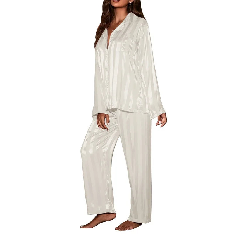 Women's striped pajama set