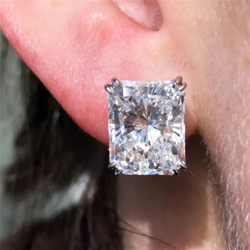 CAOSHI Simple Shiny Oval CZ Earrings