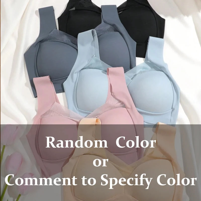 3Pcs Plus Size Sport Bras – Seamless Lace, Backless, Shock-Proof & Wireless!