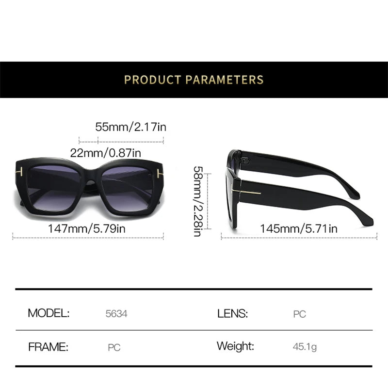 Luxury Oversized Cat Eye Sunglasses