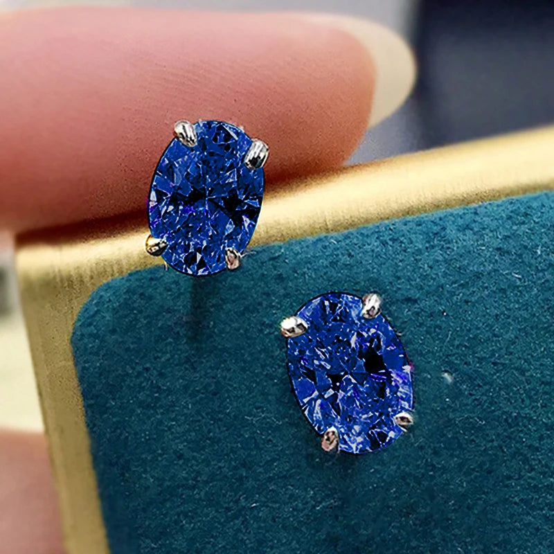 CAOSHI Simple Shiny Oval CZ Earrings