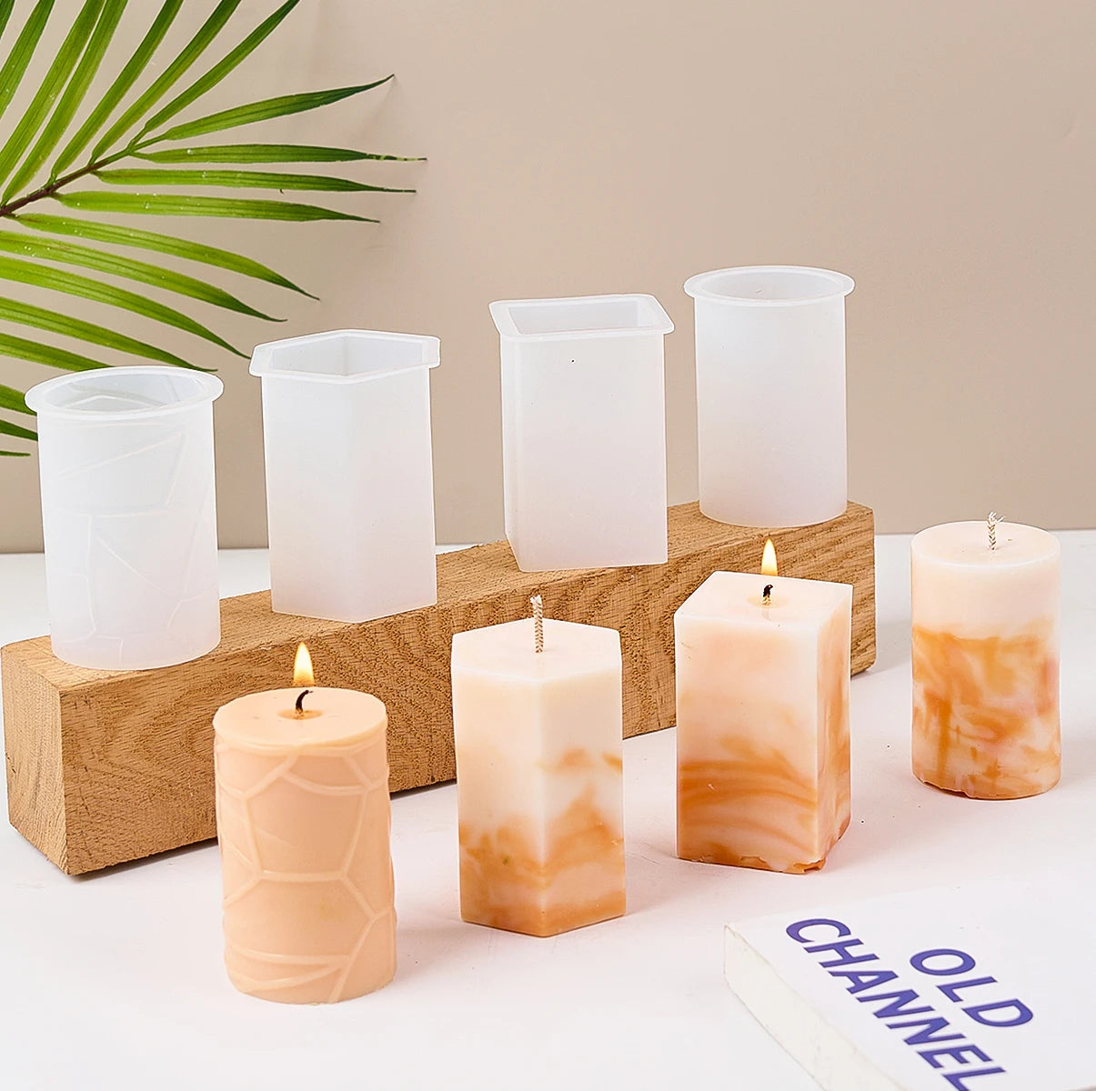 3D Geometric Silicone Candle & Soap Mold – Cylindrical, Square, Hexagonal DIY Designs