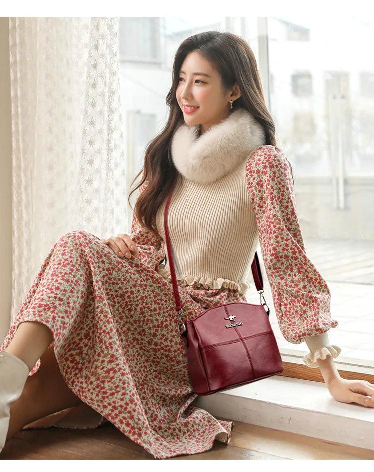 Fashion Women’s Small Crossbody Bag, PU Leather, Zipper Messenger, Summer Travel Purse