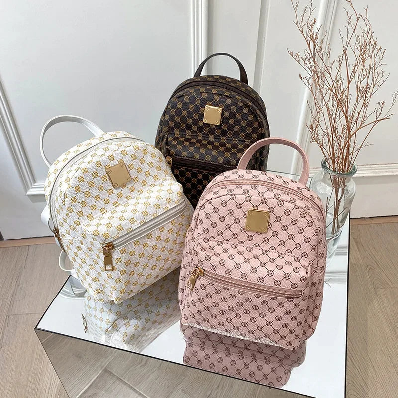 Fashion Mini Backpack for Women, Luxury PU Leather, Cute & Casual, Small School Bag, Travel Backpack