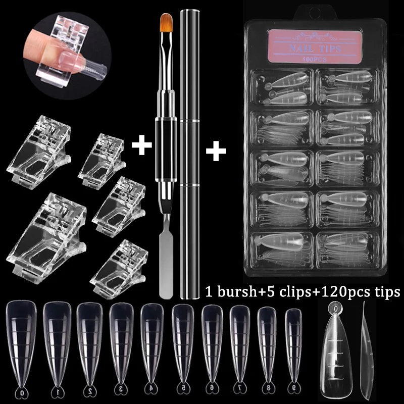 100PCS Acrylic Nail Tips Set – Quick & Easy DIY Manicure Kit