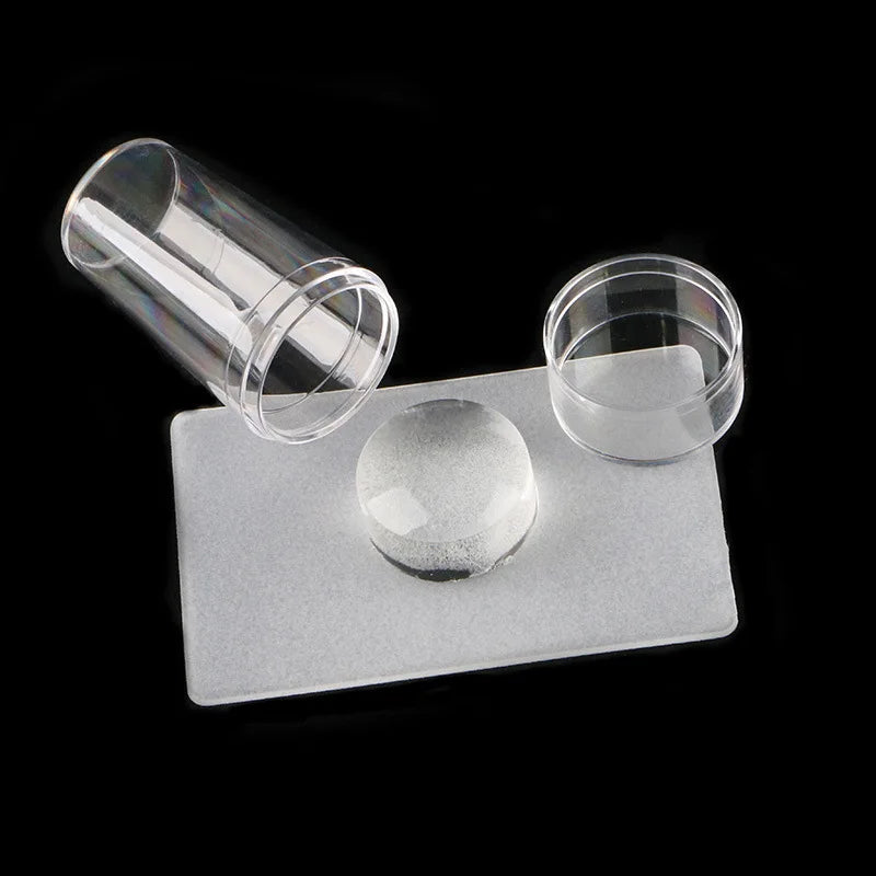 Nail Art Stamper Kit – Silicone Jelly Stamp & Scraper for DIY Designs