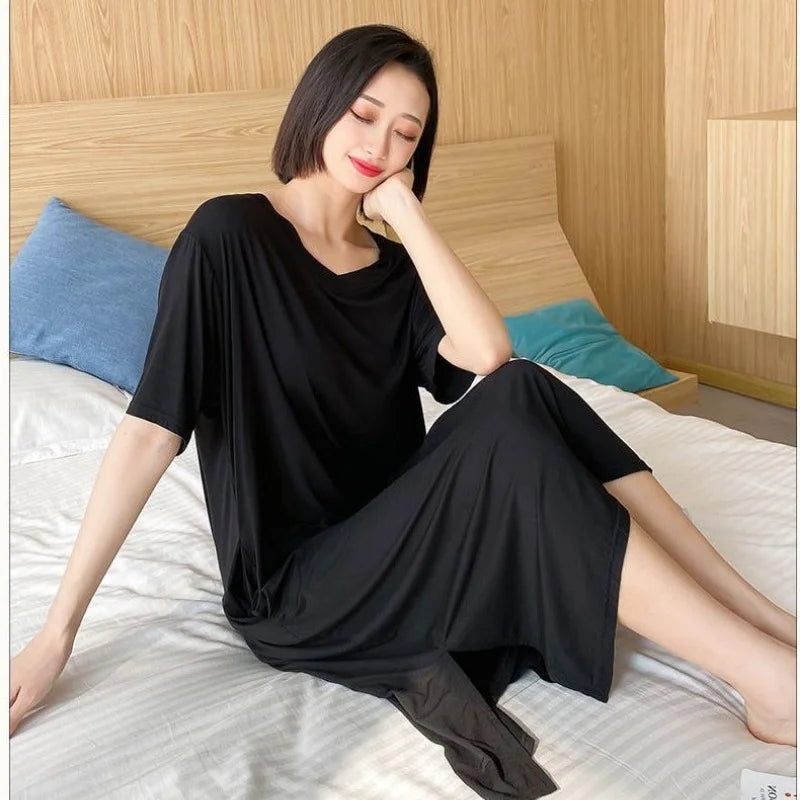 Plus Size 150KG V-Neck Summer Dress – Loose, Comfy with Pockets & Short Sleeves!