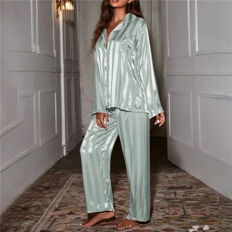 Women's striped pajama set