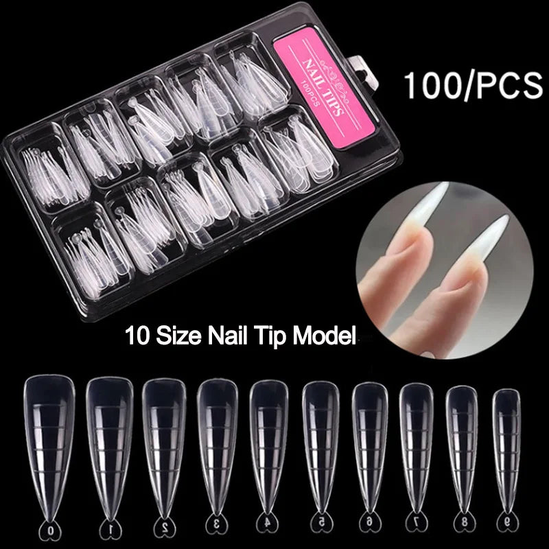 100PCS Acrylic Nail Tips Set – Quick & Easy DIY Manicure Kit