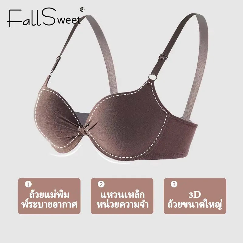 Sexy Cotton Push-Up Bra – Deep V, Underwire, & Flattering Fit!