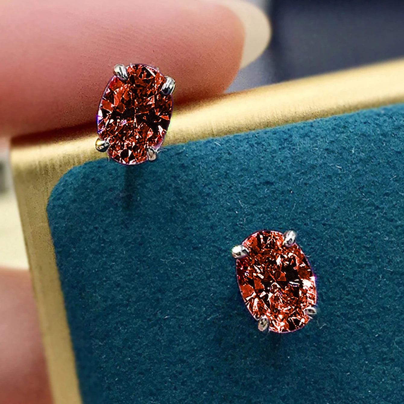 CAOSHI Simple Shiny Oval CZ Earrings