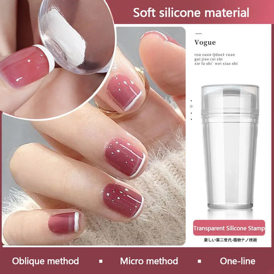 Nail Art Stamper Kit – Silicone Jelly Stamp & Scraper for DIY Designs