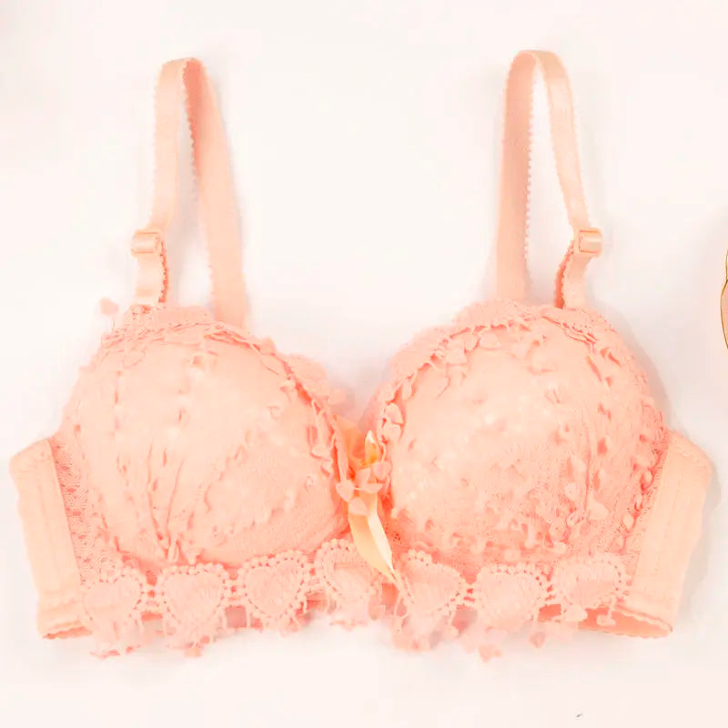 Midnight Star Wireless Push-Up Bra – Sexy Lace Floral Bralette, Comfortable & Breathable for Women.