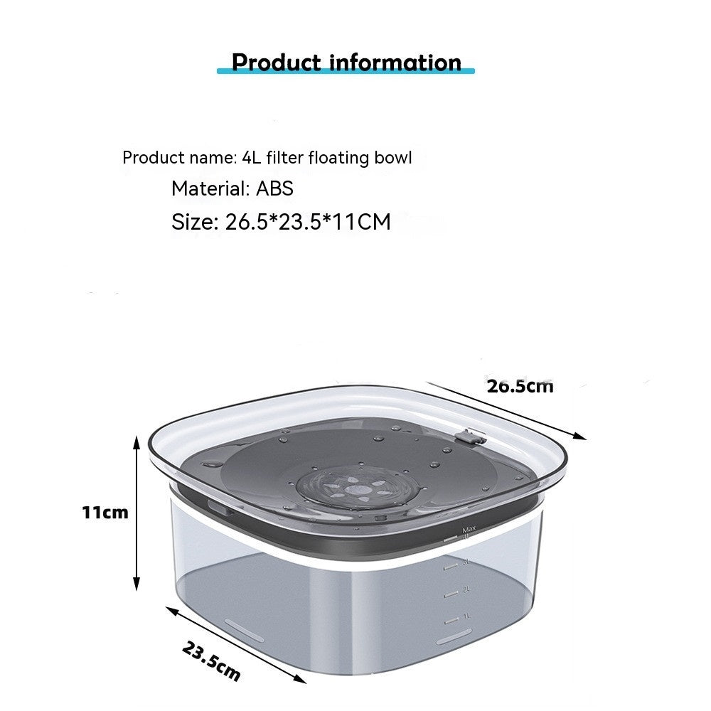 70oz Spill-Proof Dog Water Bowl – 2L Capacity, Transparent, Slow Drinking for Dogs & Cats - Dailyy shoplio
