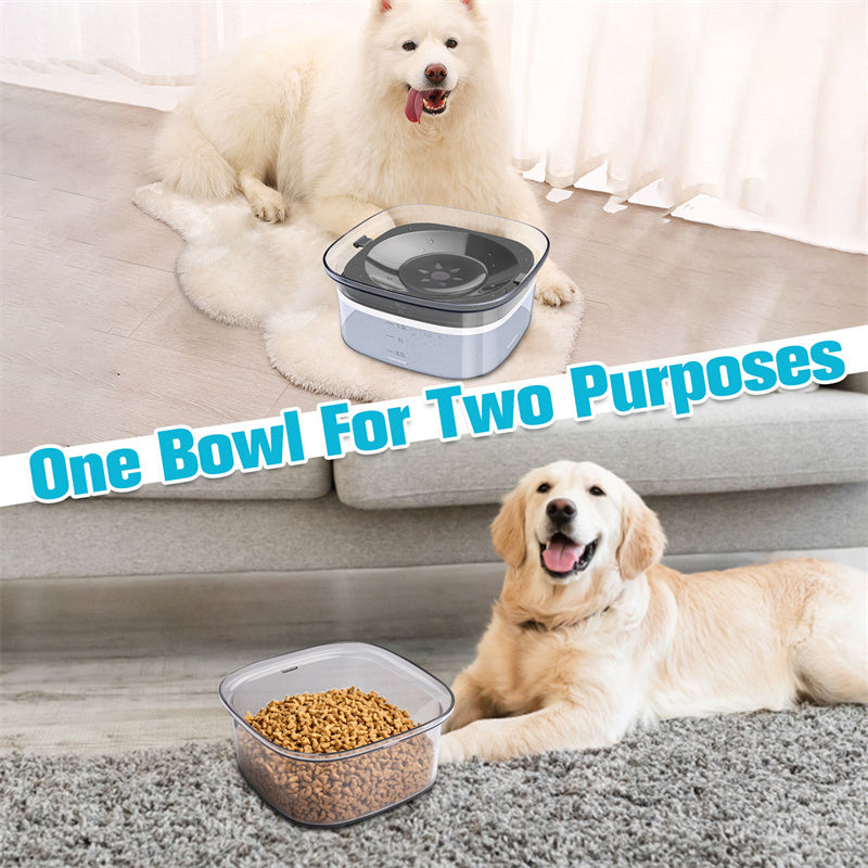 70oz Spill-Proof Dog Water Bowl – 2L Capacity, Transparent, Slow Drinking for Dogs & Cats - Dailyy shoplio