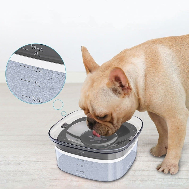 70oz Spill-Proof Dog Water Bowl – 2L Capacity, Transparent, Slow Drinking for Dogs & Cats - Dailyy shoplio