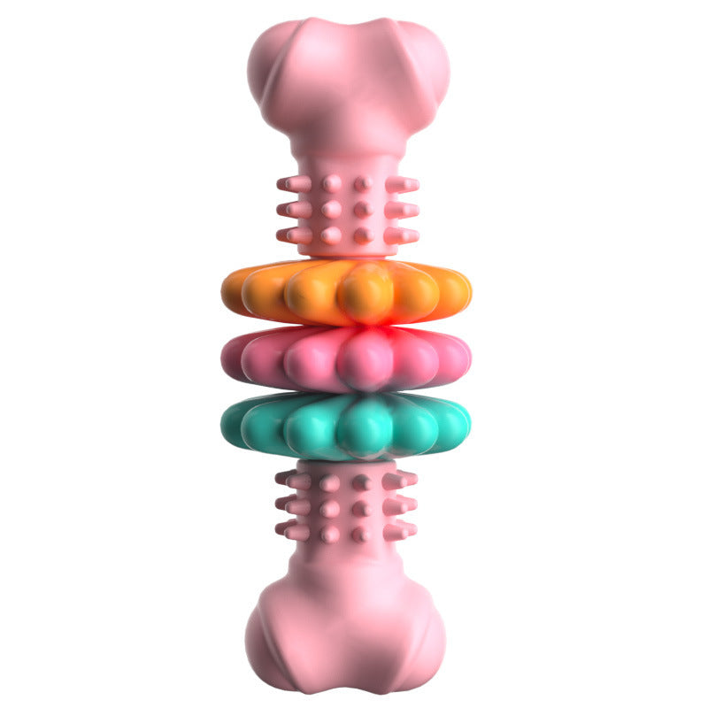 Indestructible TPR Bone Dog Chew Toy for Teeth Cleaning, Bite-Resistant, and Teething Relief - Dailyy shoplio